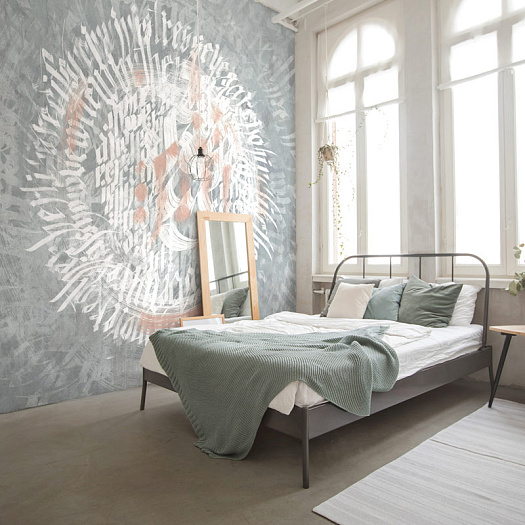 Фотообои в интерьере артикул CALLIGRAPHY, LOFT, Factura Фотообои в интерьере артикул CALLIGRAPHY, LOFT, Factura